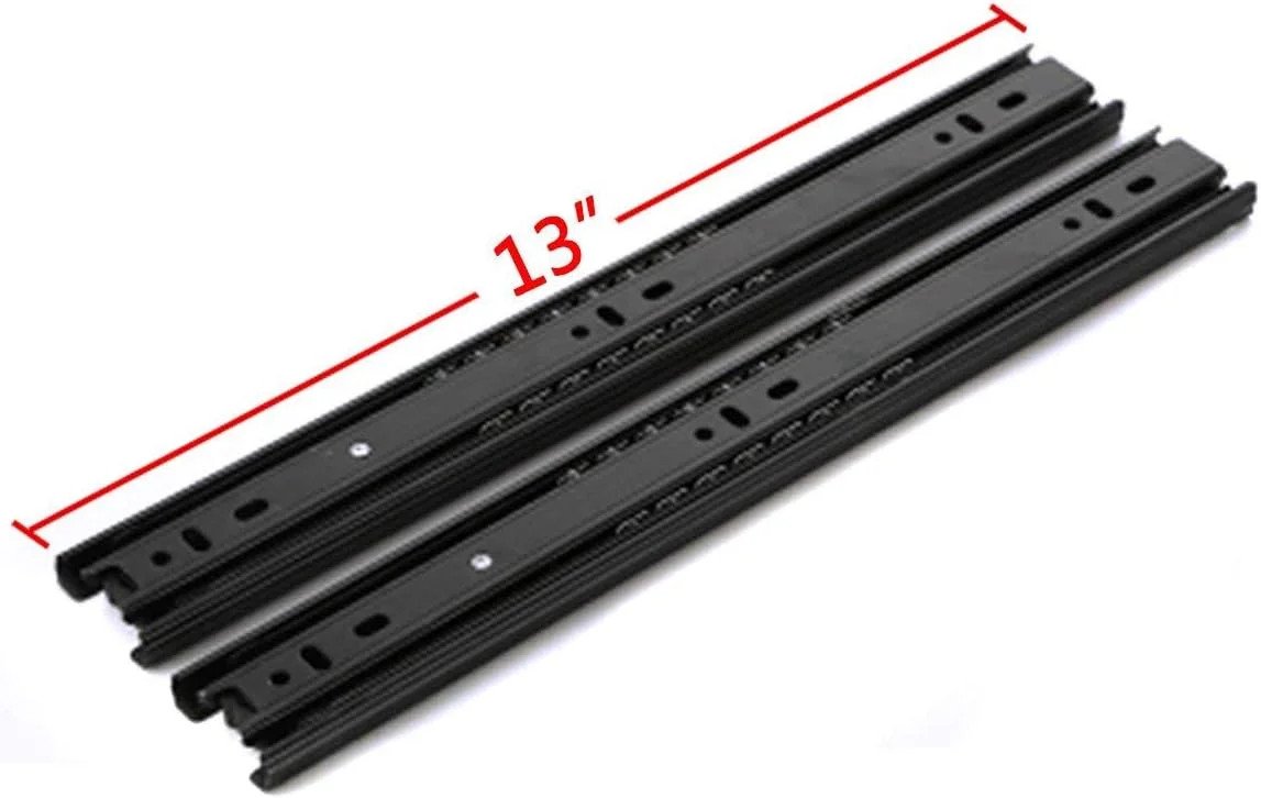 Drawer Slides 13 Inch Ball Bearing Full Extension 3 Section Slide Track Mounting