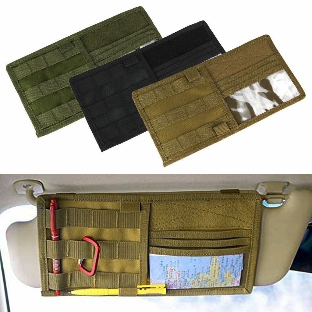 Molle Car Visor Organizer Panel Car Sun Visor Holder Molle Bag Pouch US Stock
