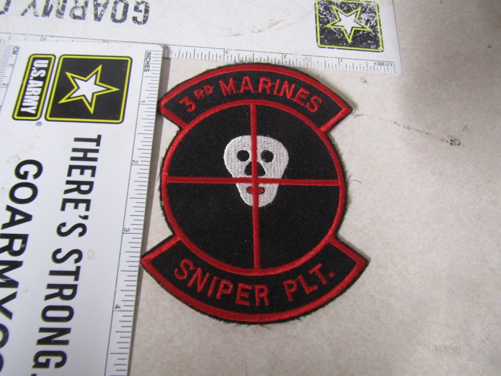MILITARY PATCH VINTAGE 3RD MARINES SNIPER PLATOON