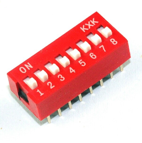 5PCS 8P 8 Position DIP Switch Side Style 2.54mm Pitch Through Hole DIY