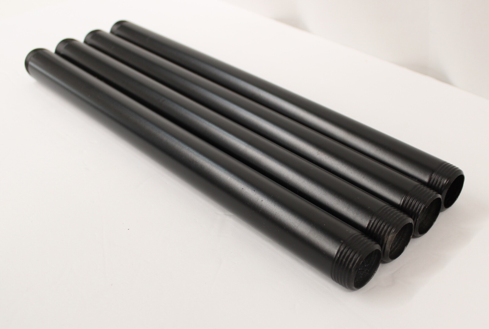 4-Pack GEILSPACE 1" x 16" Black Industrial Threaded Metal Pipe NPT 1" DIY
