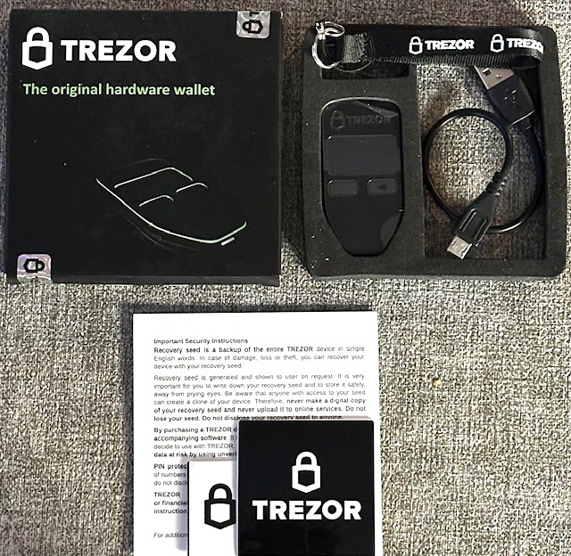 Trezor One Hardware Wallet Black