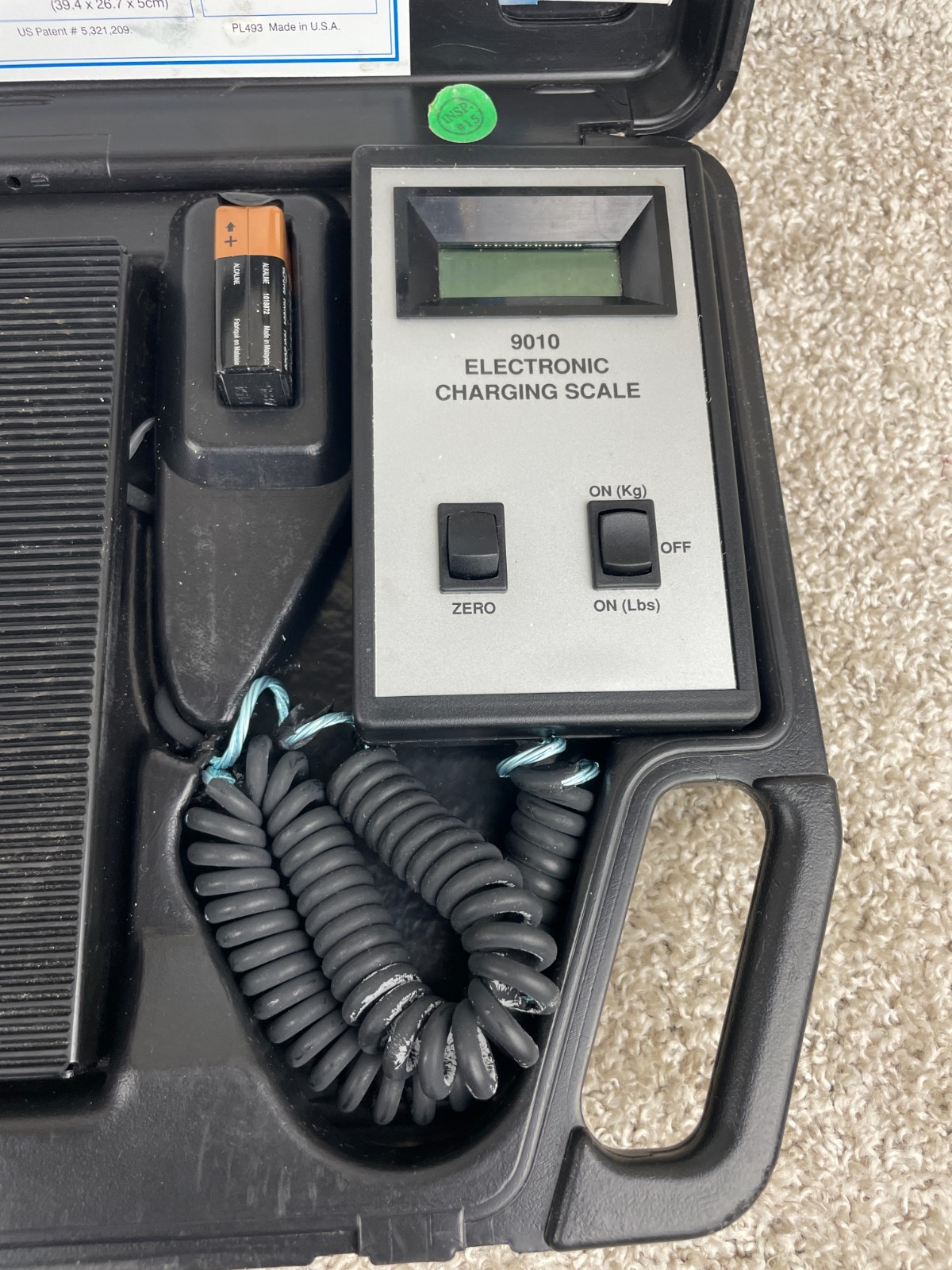 TIF 9010 Electronic Refrigerant Charging Scale with Durable Carrying Case