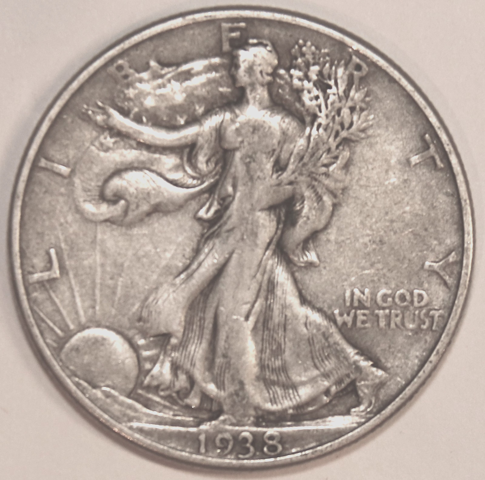 1938-D Walking Liberty Half Dollar - Extra Fine - 5648E