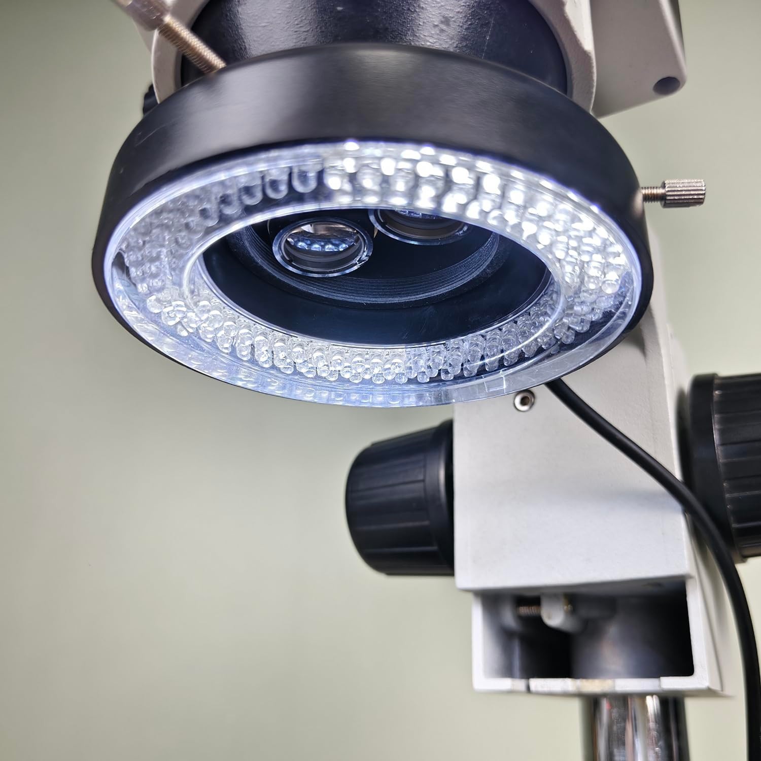 Microscope Ring Light Source Adjustable Illuminator for Lab Stereo Microscope &