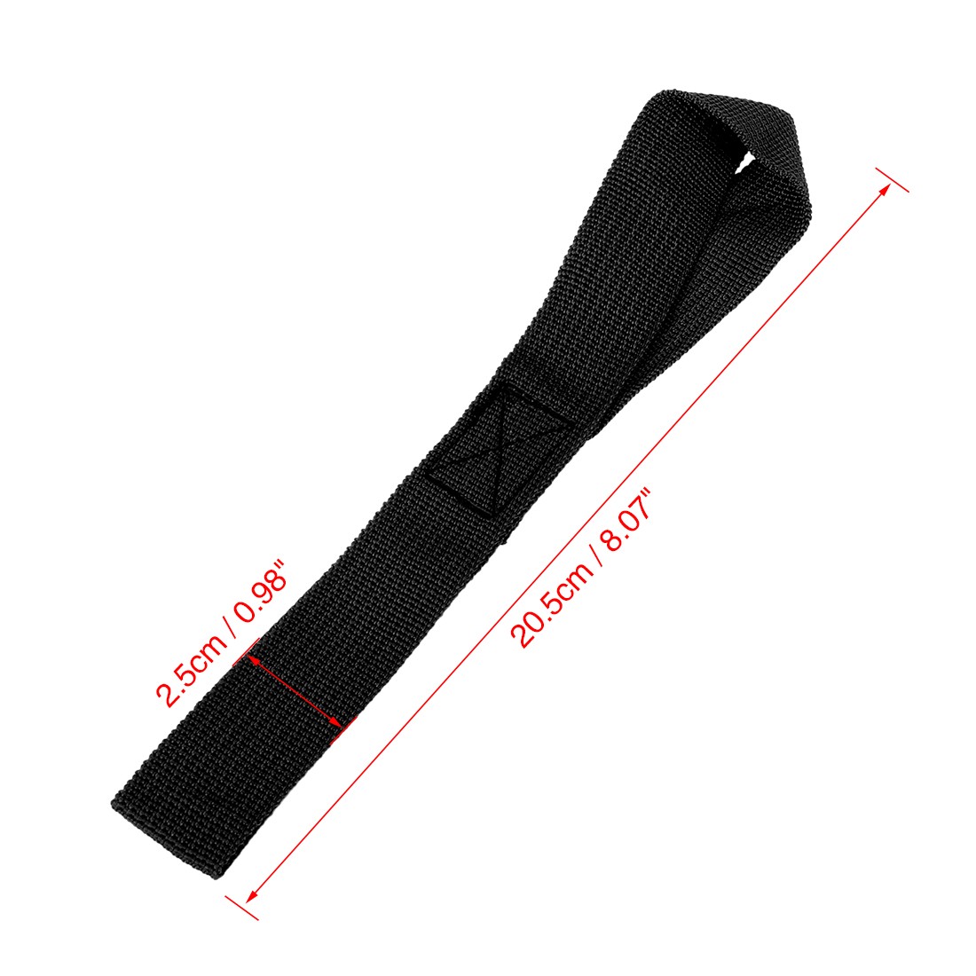 6 PCS Black 2.5 x 20.5cm Cargo Belt Loop Tie Down Strap for Motorcycle