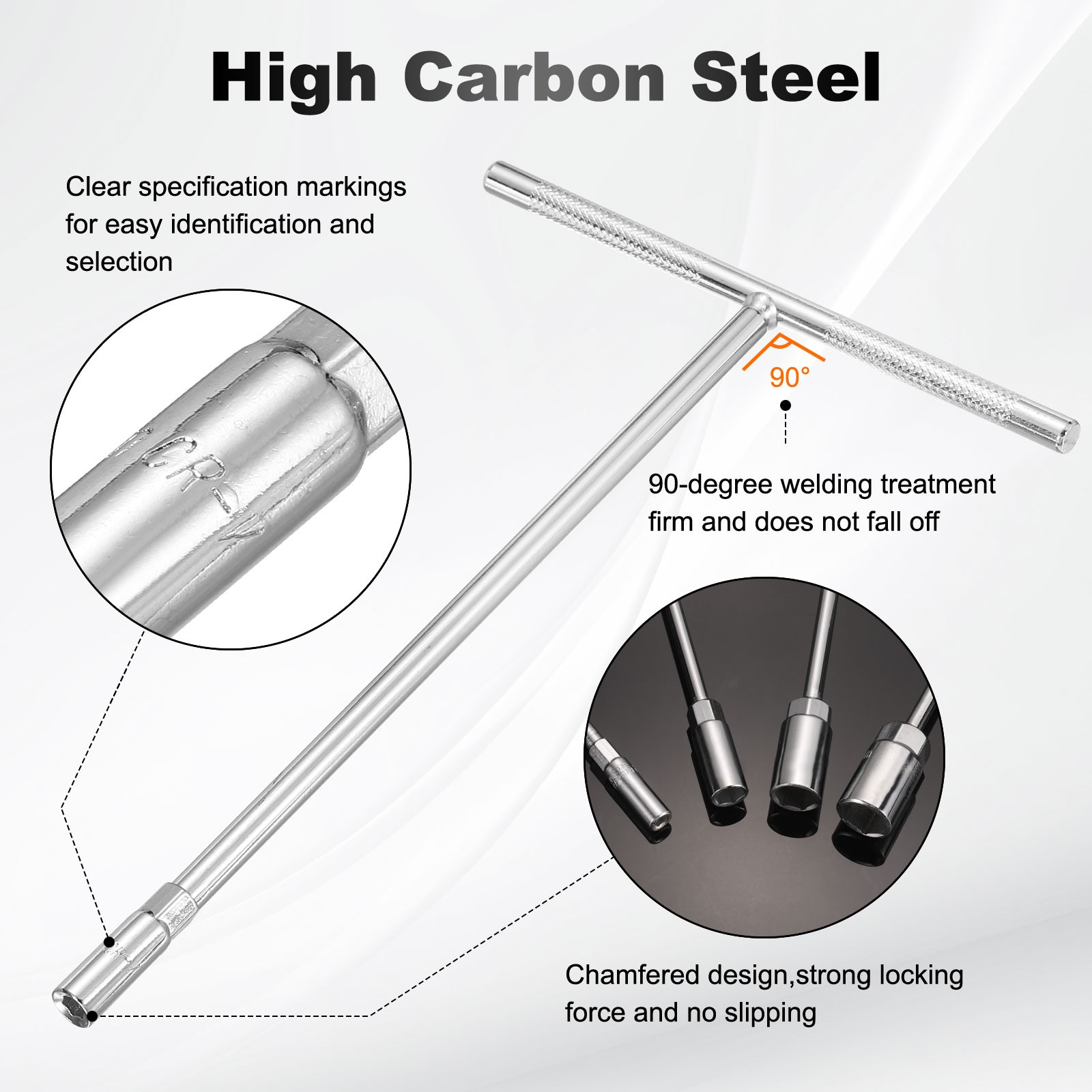 HexT-Handle Wrench Socket 12mm Metric Hexagonal Socket Wrench