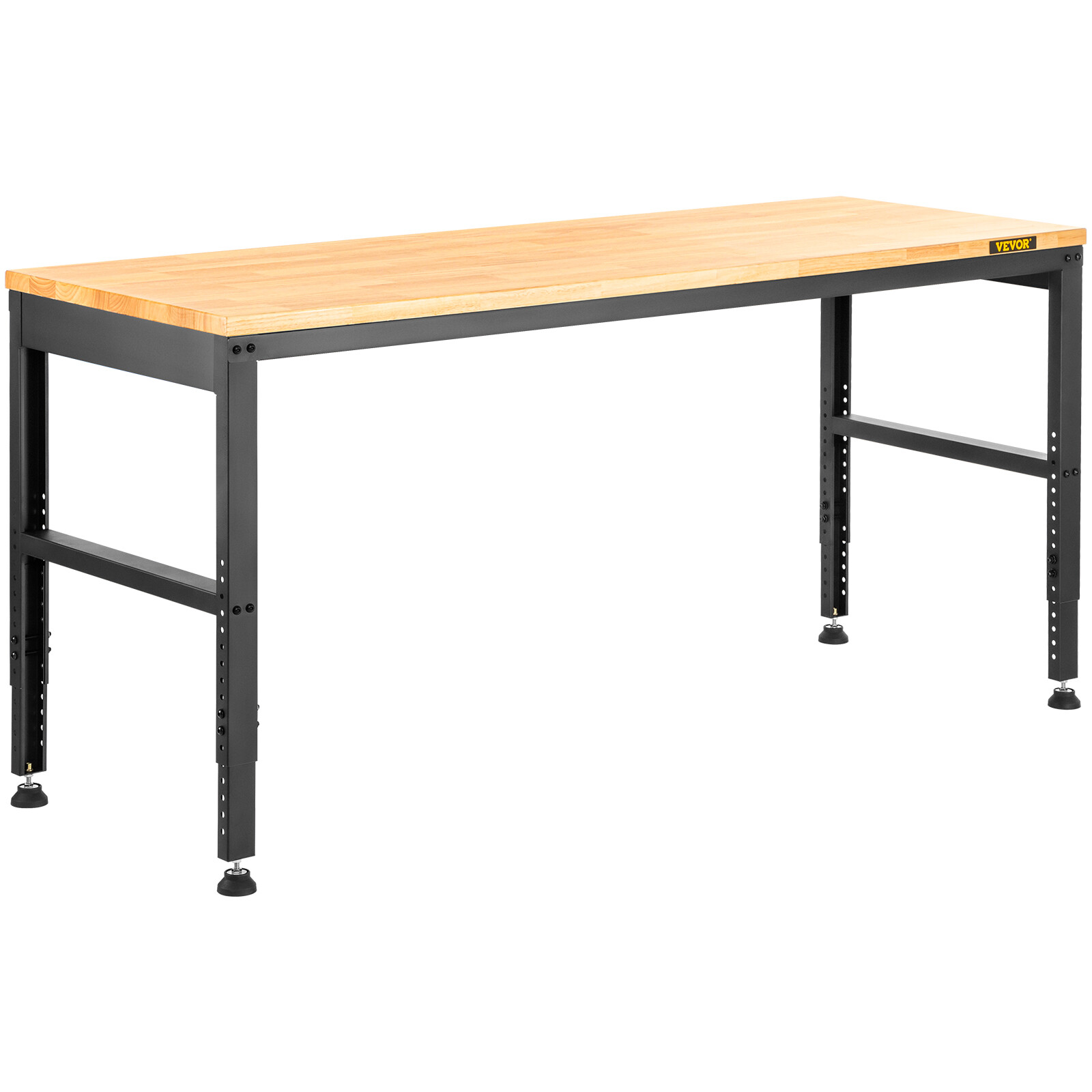 61"x 20" Adjustable Height Workbench 2000 lbs Oak Plank w/ Power Outlets 110V