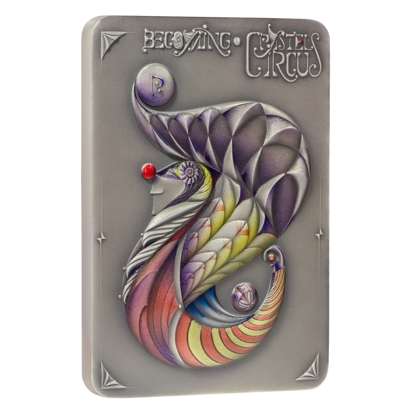 5 Dollars Silver Coin ‘Becoming’ Pastel Circus Series, Rectangle, Limited