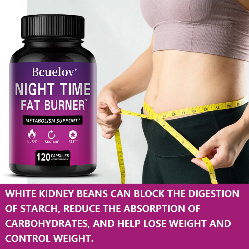 Nighttime Fat-Burning Capsules | Natural Plant Extracts | 120 Capsules