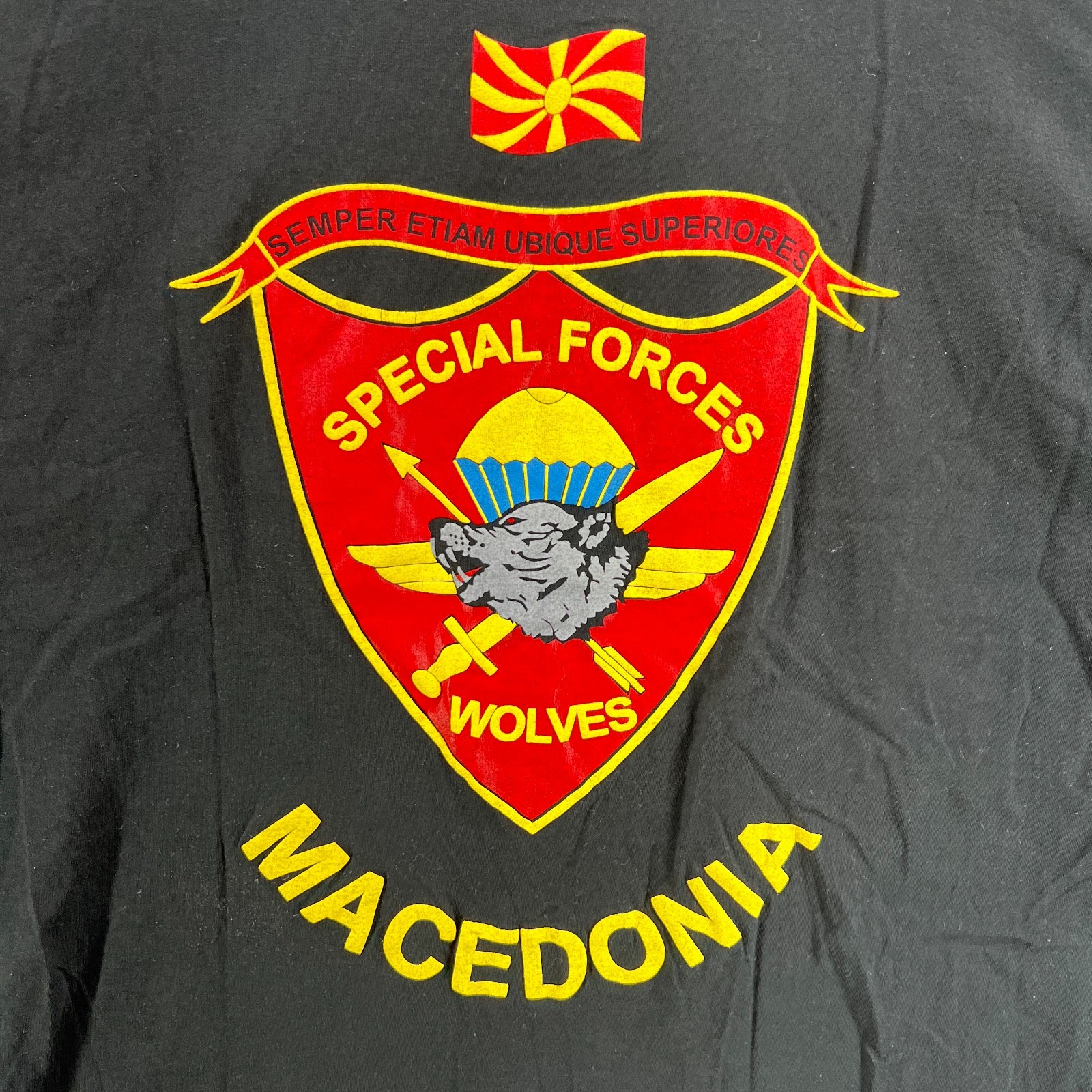 Macedonia Macedonian Army Special Forces Regiment "Wolves" Unit Shirt XXL US L
