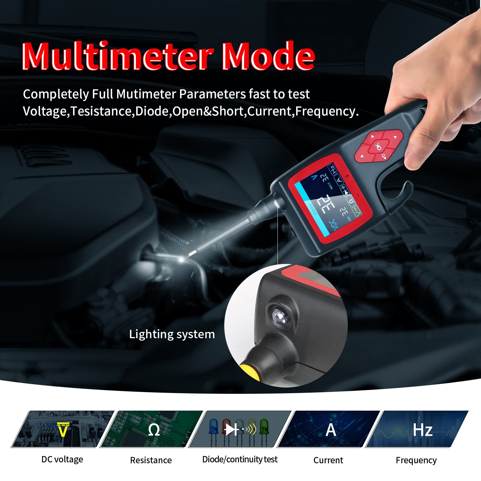 TOPDIAG P200 SMART HOOK Circuit Probe Tester Analyzer Injector Multimeter