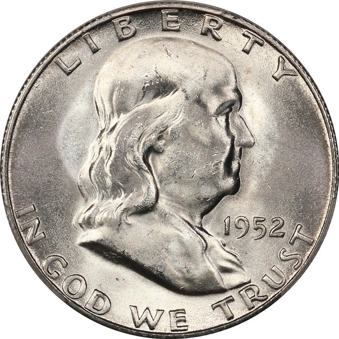 1952-S PCGS MS64 Near Gem BU Franklin Half Dollar #4- Lustrous, So Close to FBL!