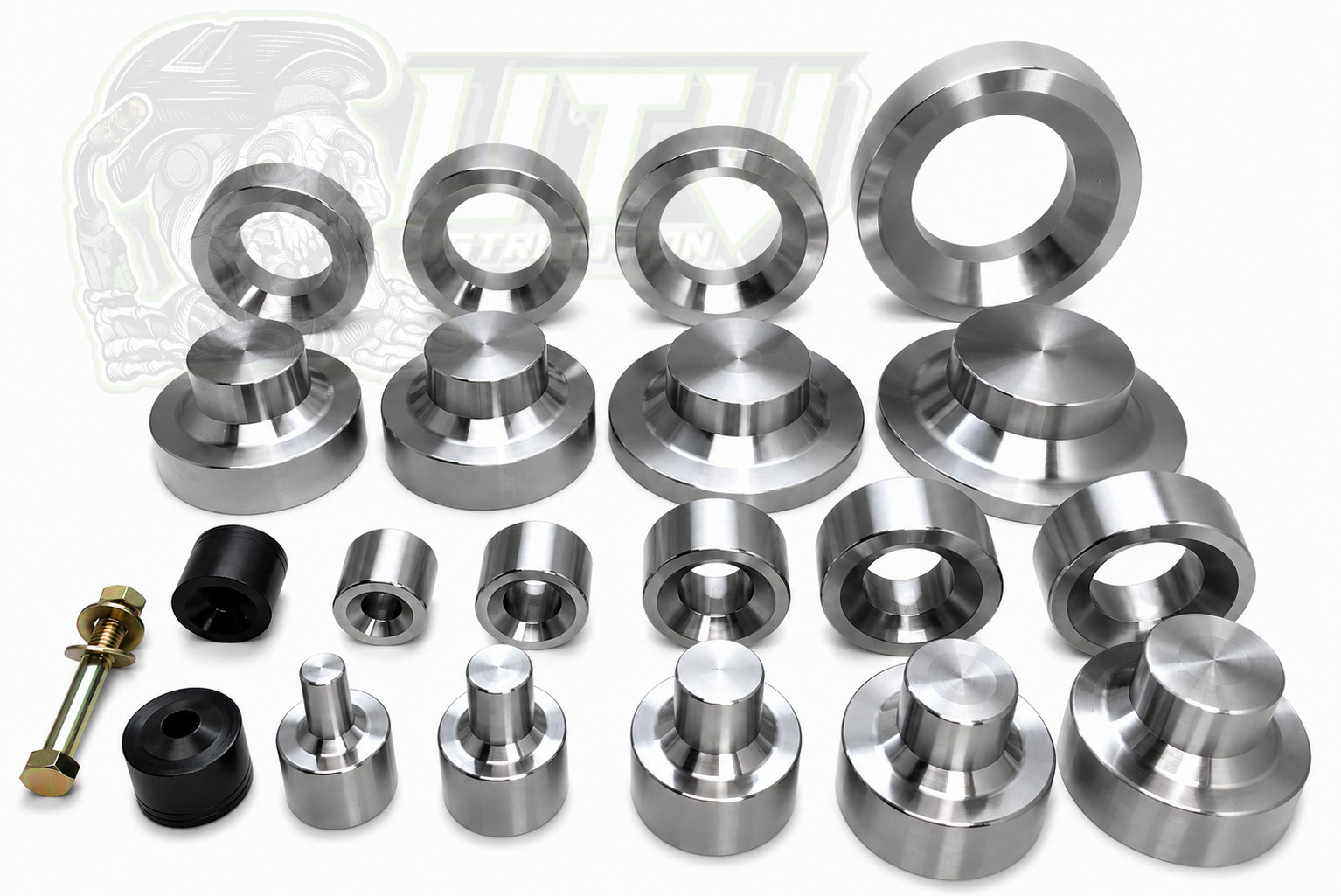 Dimple Dies Set 10 Pieces 1/2" 3/4" 1" 1 1/4" 1 1/2" 1 3/4" 2" 2 1/2" 3" Dzus