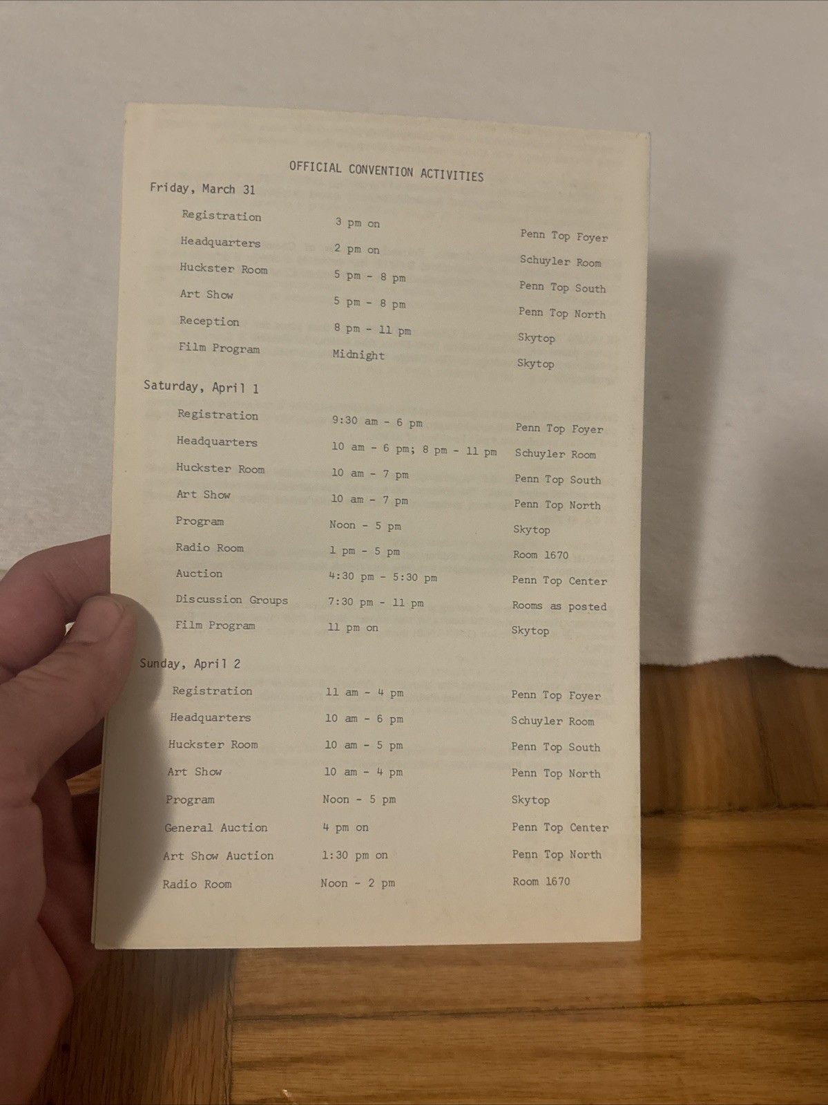 1972 LUNACON Program Book Convention 16 Pages Vintage FREE SHIP