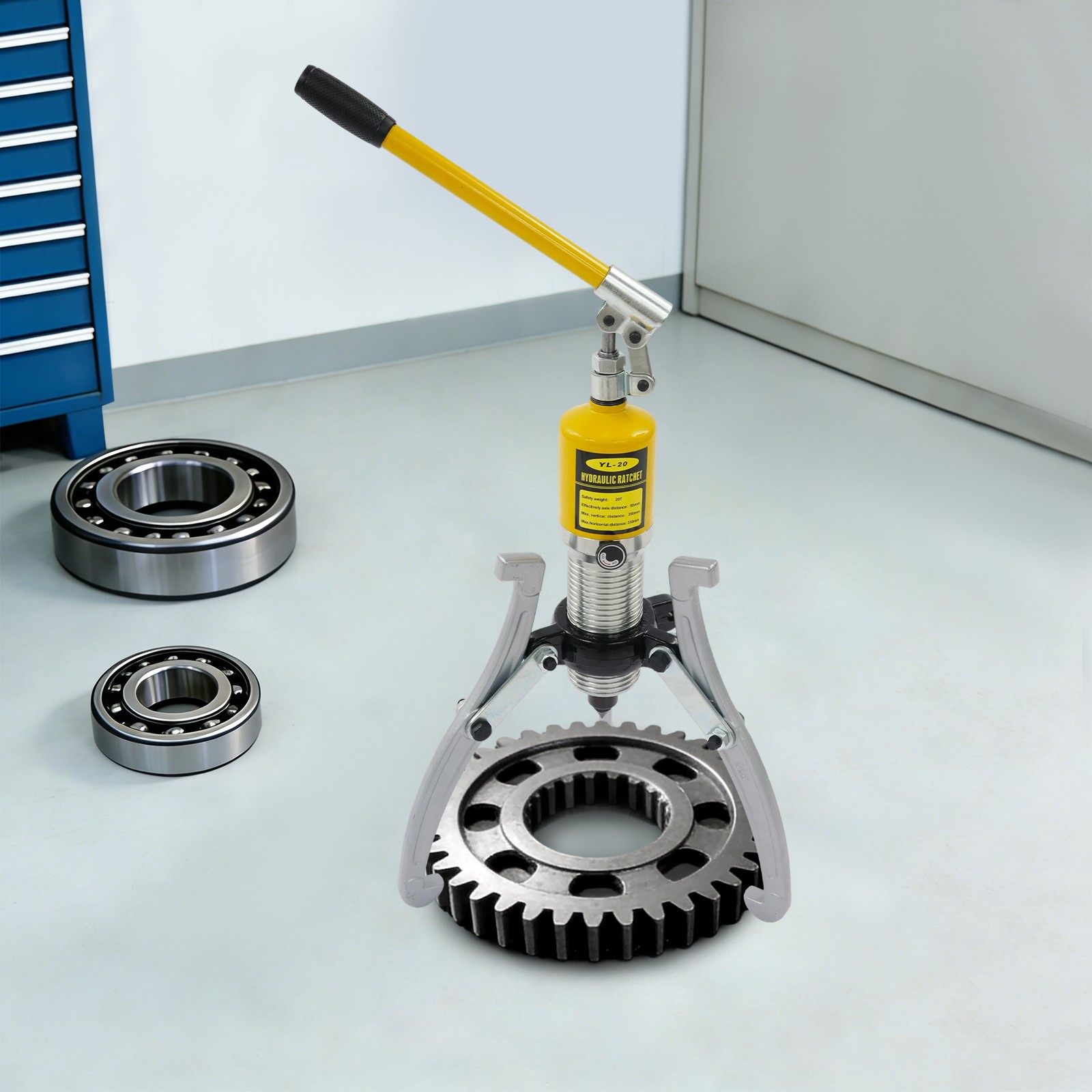 Hydraulic Bearing Puller for Gears, Pulleys Max Pulling—20T 3-Jaw Bearing Puller