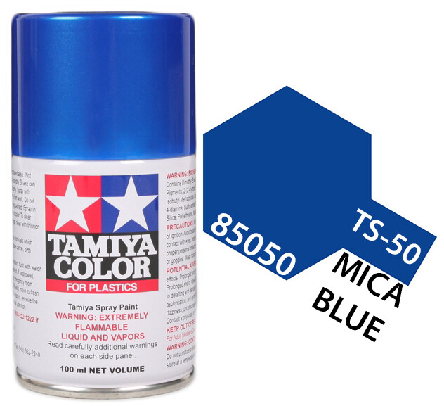 Tamiya 85050 TS-50 Mica Blue Lacquer Spray Paint 100ml - US