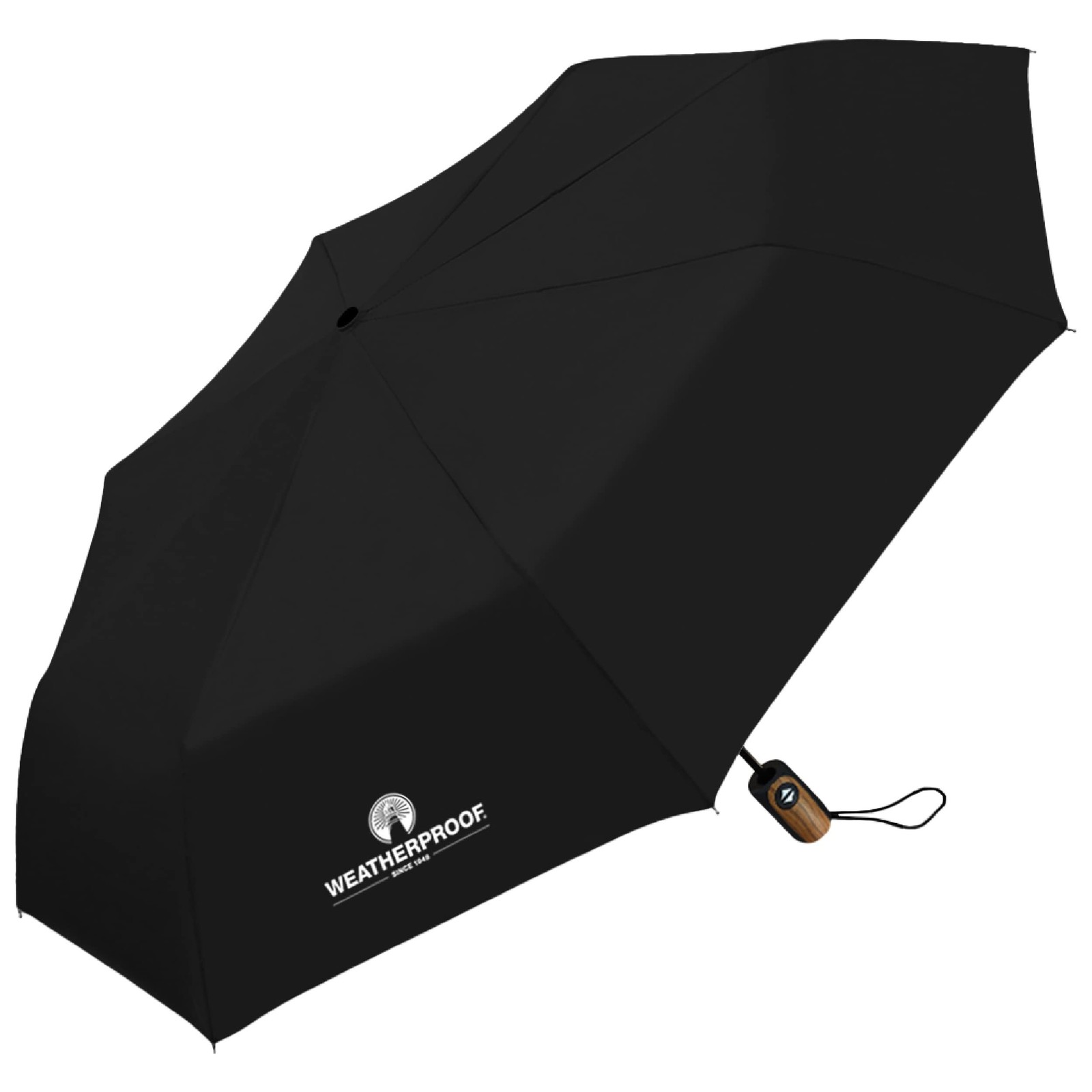 Weatherproof WP-M540-BLACK Automatic Folding Umbrella Full 54 Inch Arc Black