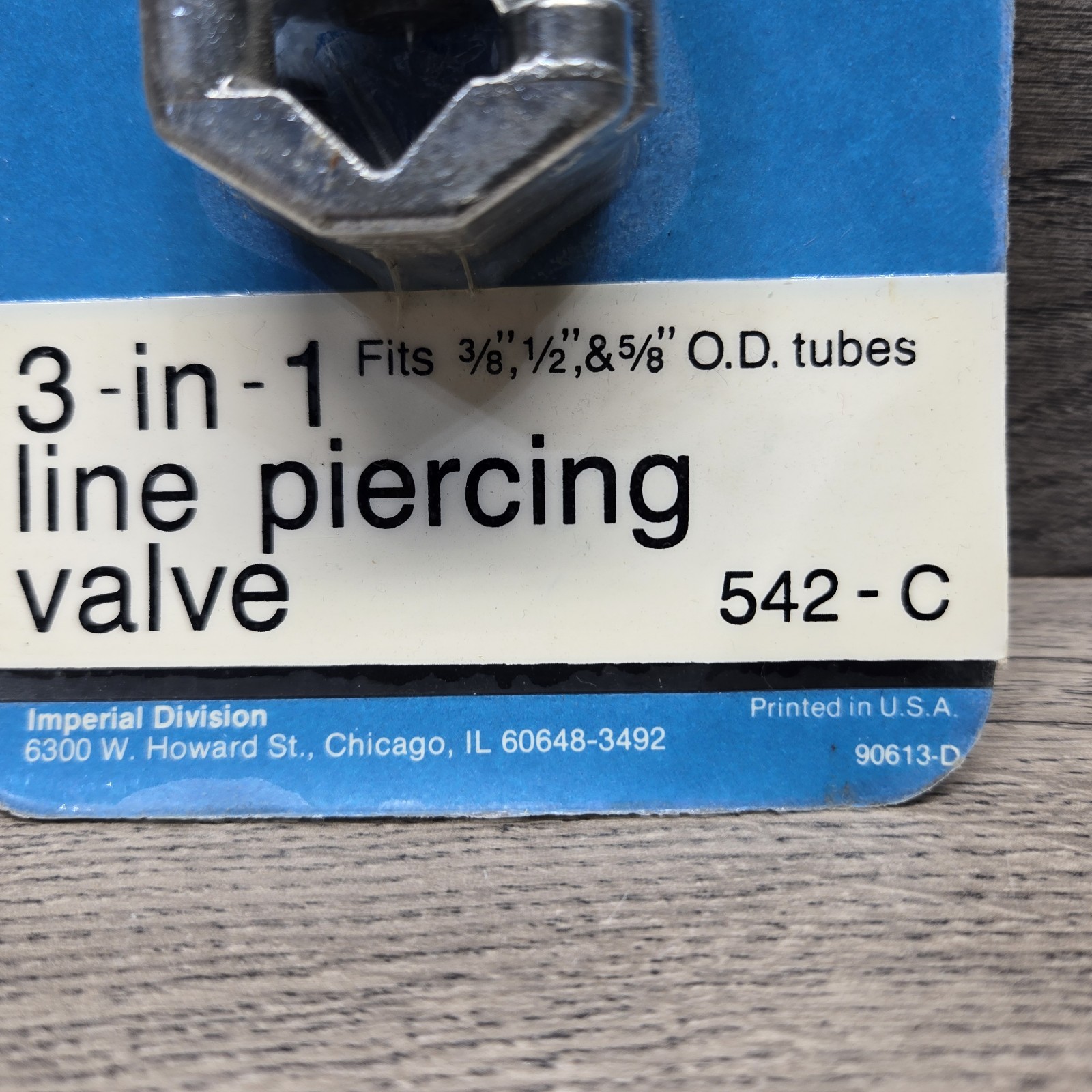 IMPERIAL EASTMAN 542-C LINE PIERCING VALVE 3-IN-1 3/8", 1/2", & 5/8" Tube O.D.