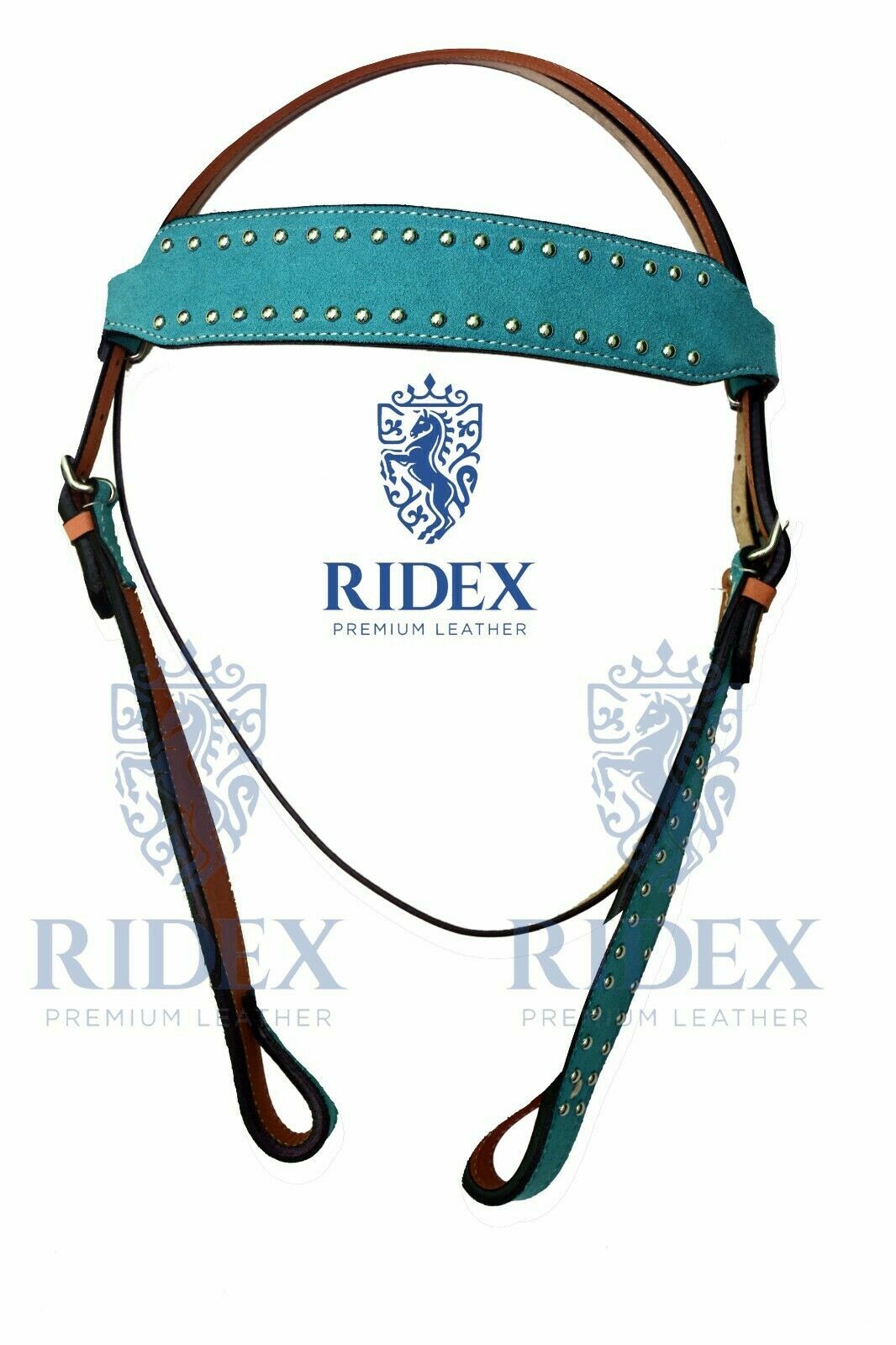 Premium Leather Headstall & Breast Plate Collar Set All Size Free Shipping.