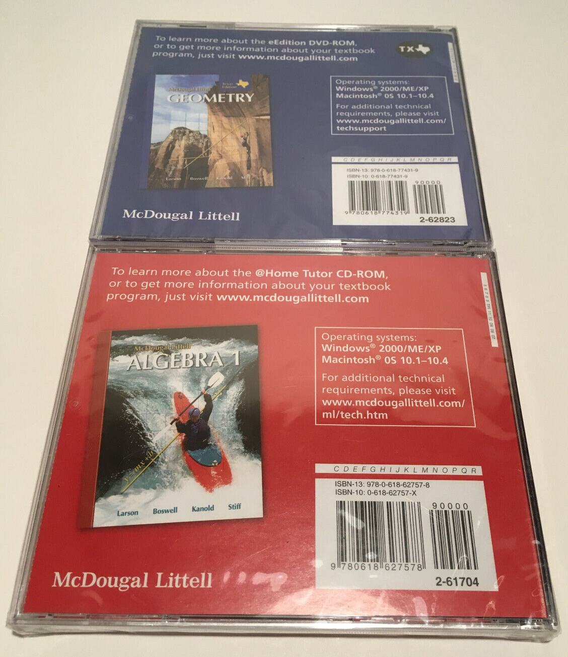 McDougal Little - Algebra 1 & Gometry Vtg. PC Software Lot Set