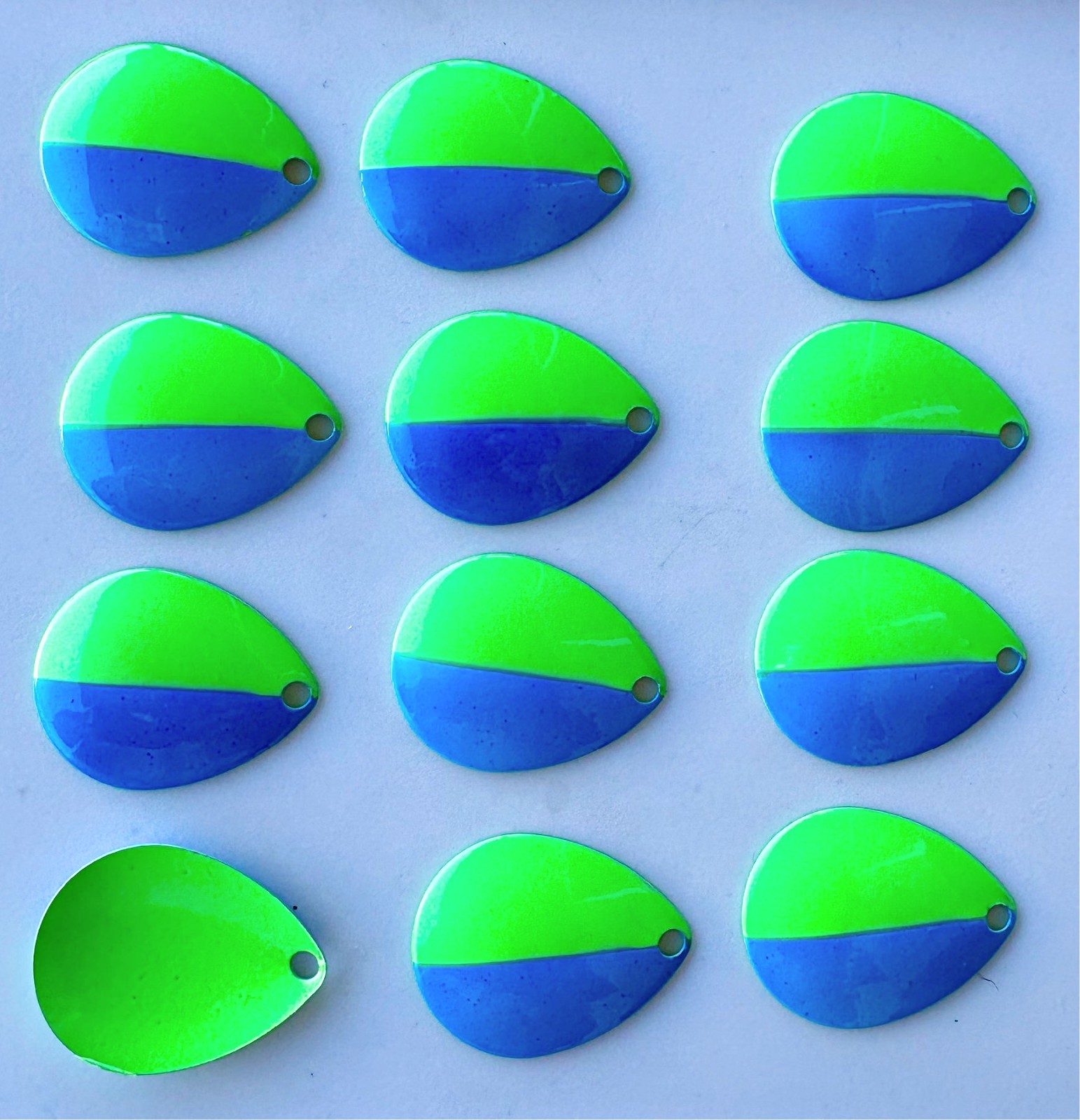 Pkg of 12 each Size 5 Top Line Colorado Series Blades "Tropical Popsicle" 12 pk