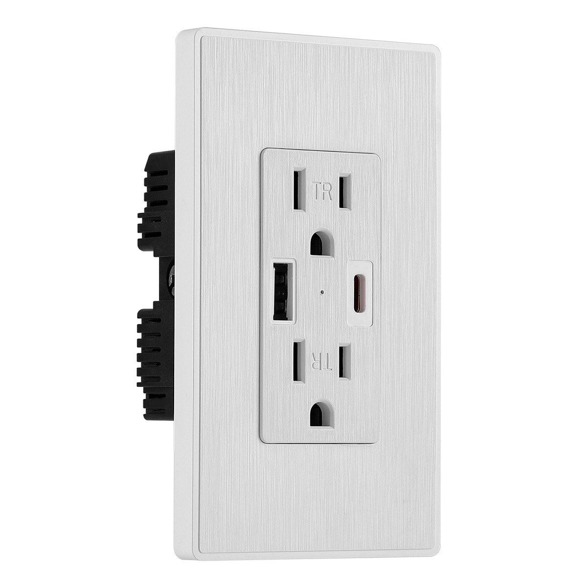 1-20Pack USB Type C Wall Outlet Duplex Receptacle 15A,Smart 2.1A Quick Charging