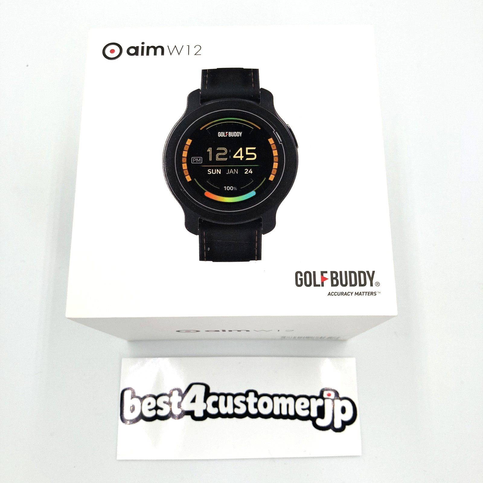 GolfBuddy Aim W12 IPX7 Golf GPS Watch Waterproof Touchscreen Bluetooth Japan NEW