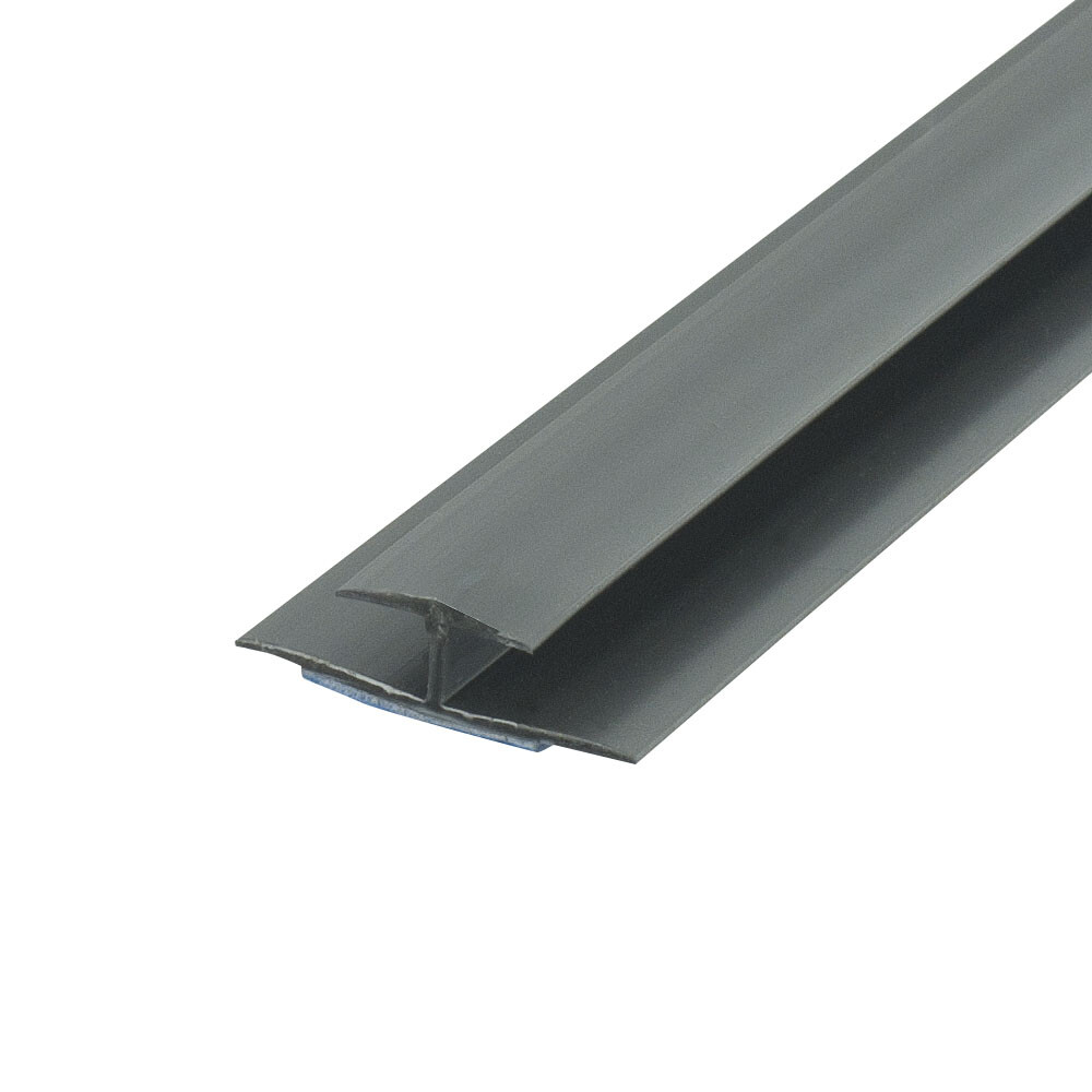 Outwater 1/4" Silver Rigid PVC H Channel Divider w/ Adhesive - Size Options