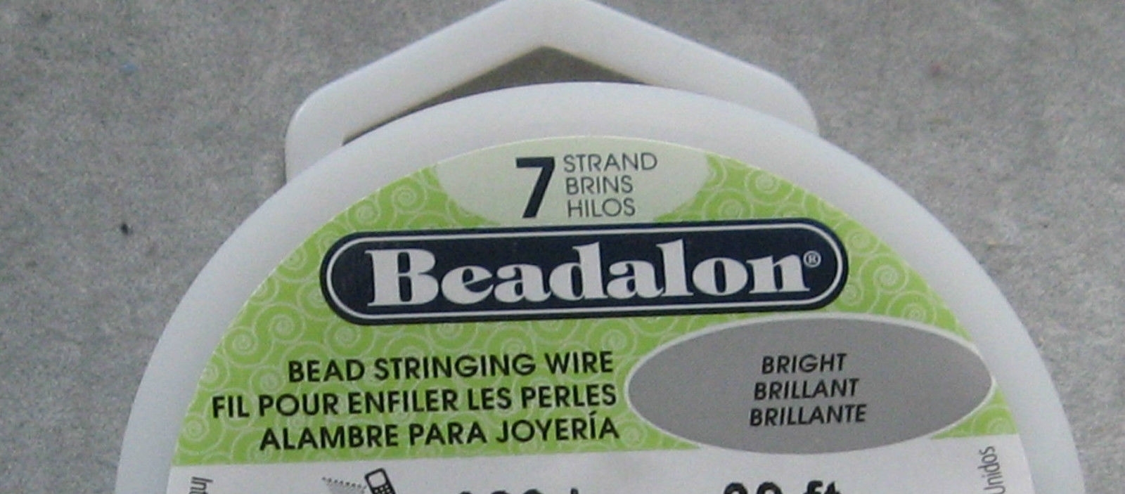 Beadalon 7 Strand Beading Wire 30 foot spool CHOOSE Diameter Stainless Steel w C