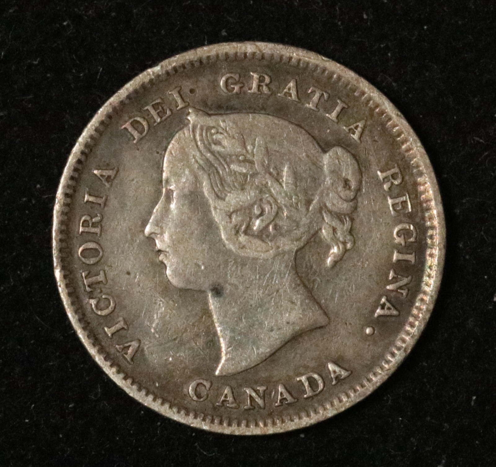 Canada 1888 5 Cents - Silver - Victoria - Nice Condition