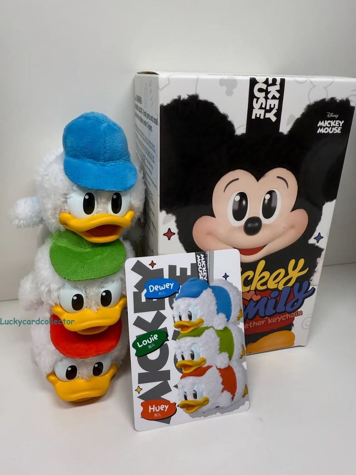 Mickey Family Cute Together Keychain Series Confirmed Doll【huey Dewey And Louie】