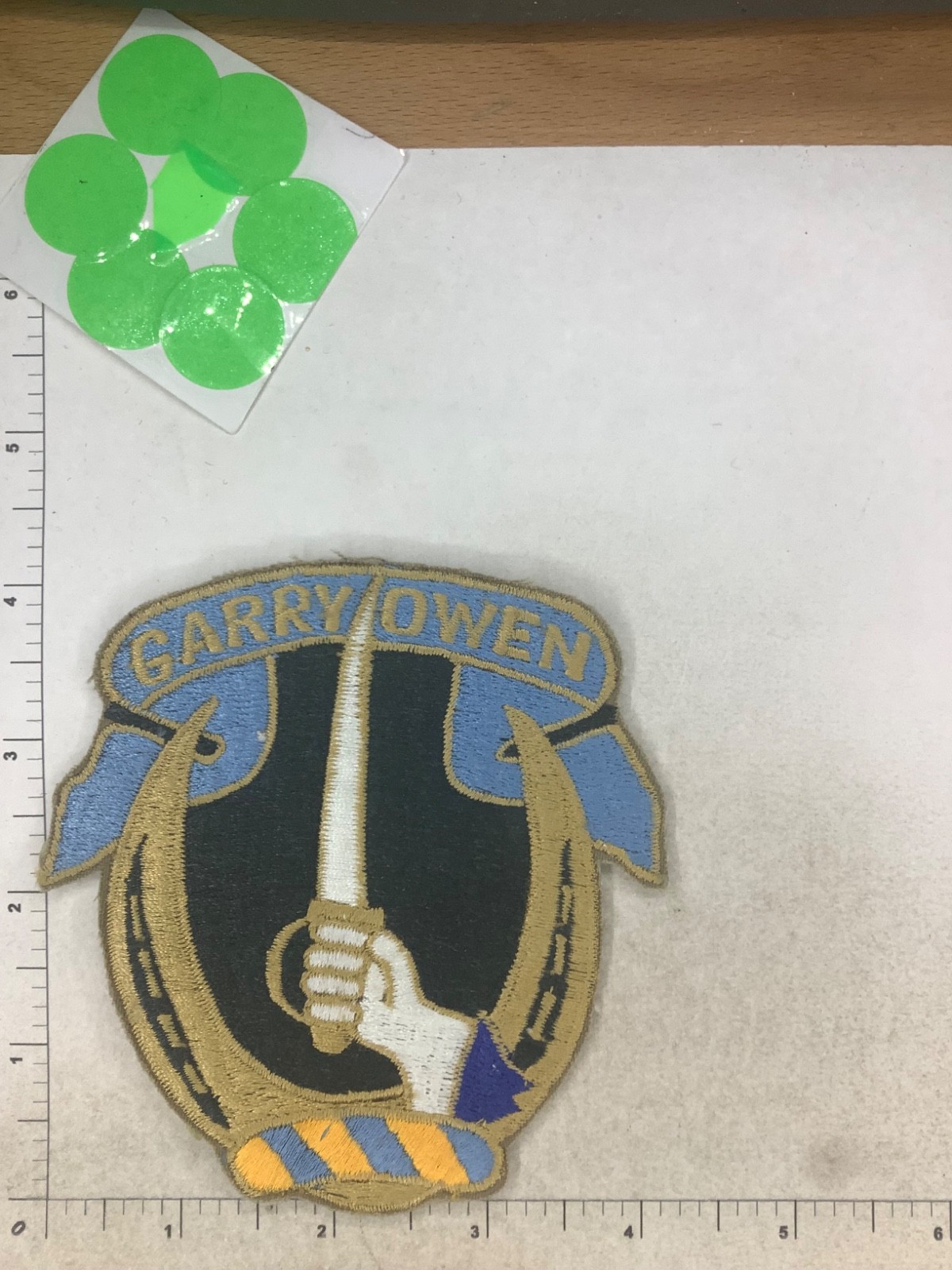 LARGE VINTAGE US ARMY GARRY OWEN PATCH
