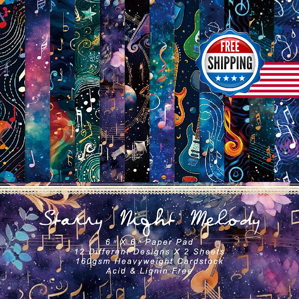 YASMEN Mother's Day Scrapbook Paper Pad, 6x6 Single-Sided Cardstock Paper Pad fo