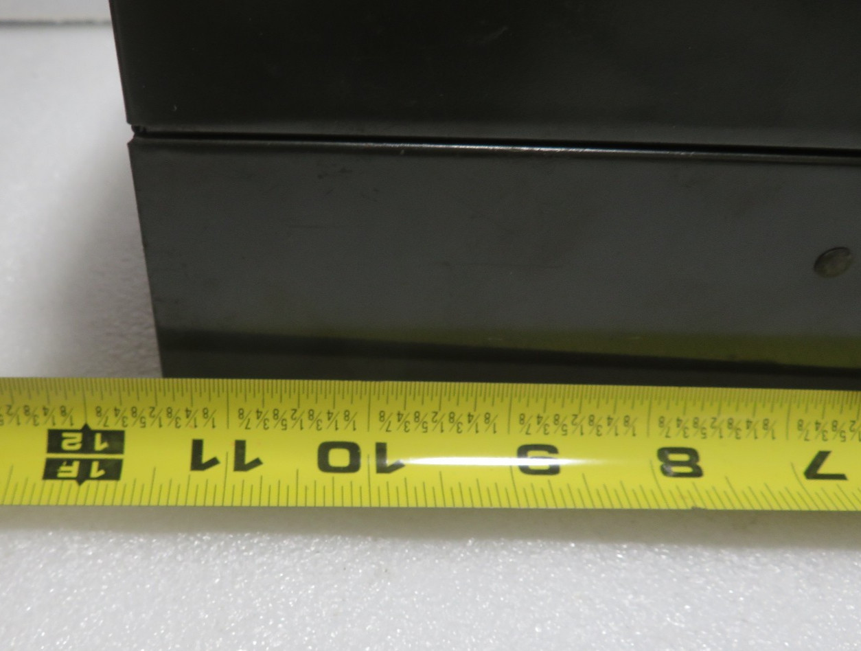 Vintage Metal Army Green Colombian Military Storage lock Box no key 11.5"x5.75"