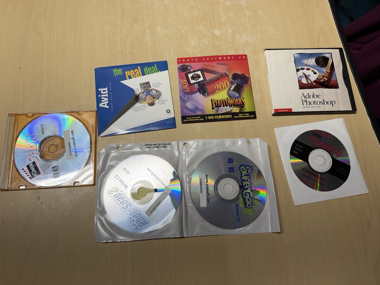 Vintage Mac Photo related software CD Disc Lot, Demos & full programs