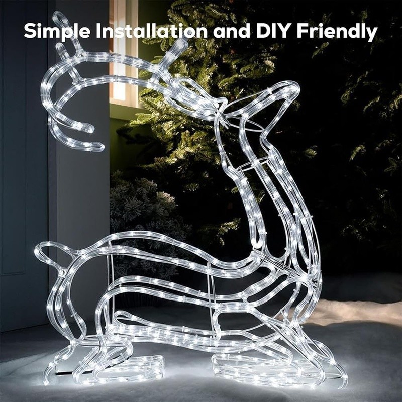 Flexible LED Rope Lights Waterproof Timer 8 Modes Dimmable Indoor Outdoor Decor