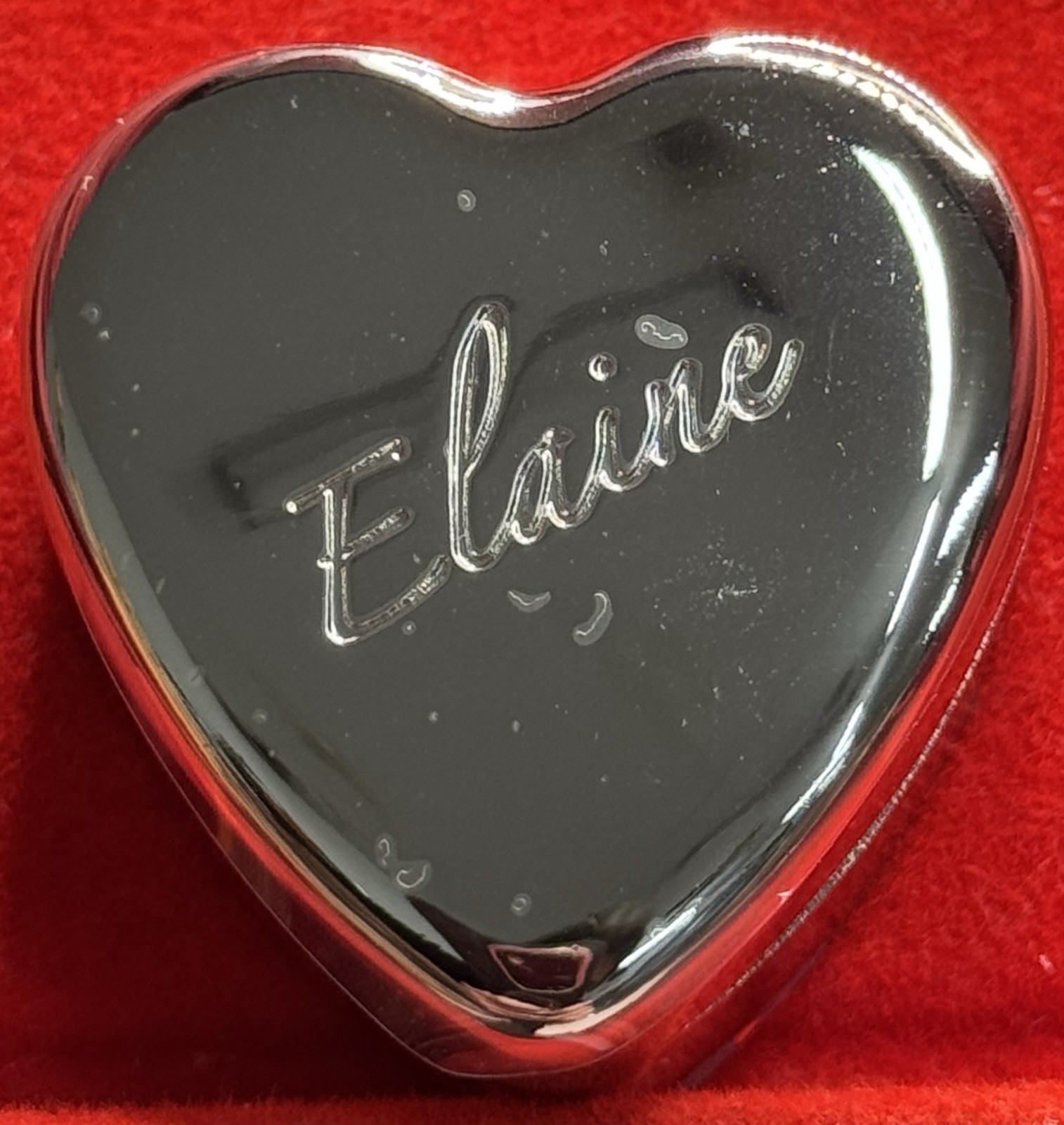 Elaine Ganz Heart Trinket Box Velvet Lined 1.5” NIB Early 2000’s