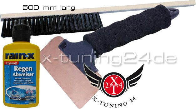 SET OF 3 BRONZE ICE SCRAPER 160 + WHISK 500 + RAIN-X Disc Sealer