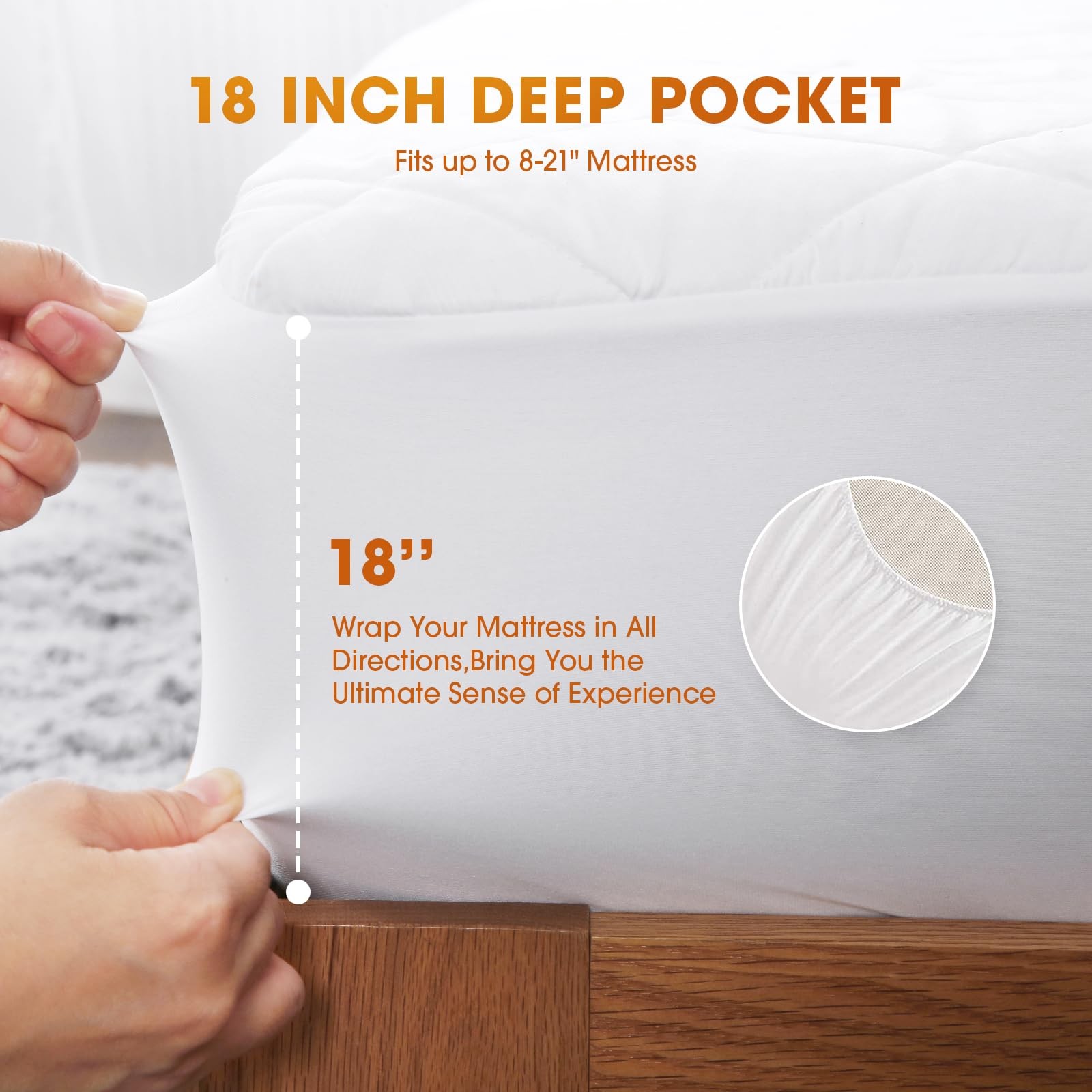 Heated Mattress Pad California King,Dual Controller King, White