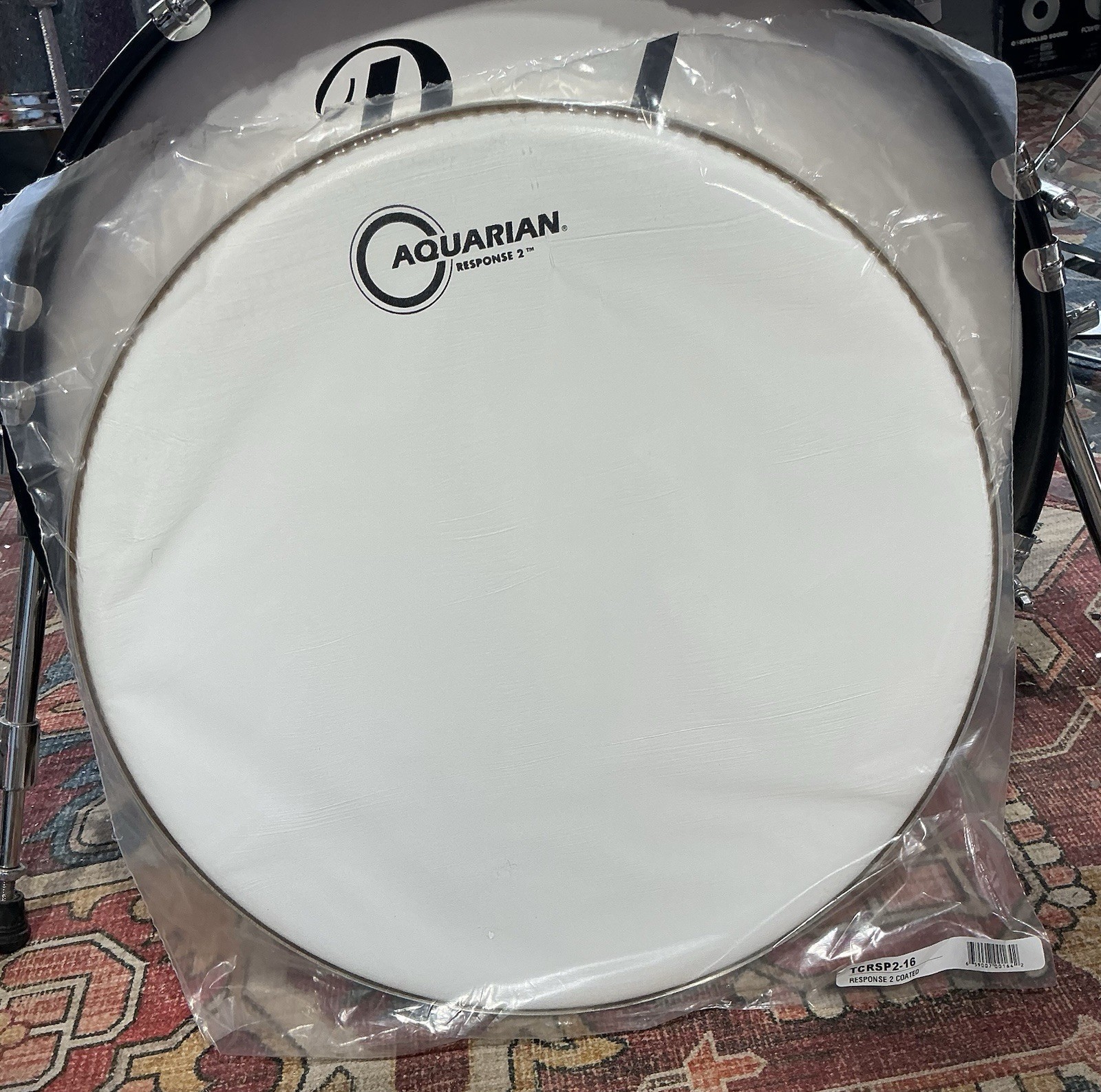 Aquarian TCRSP2-16 16" White Texture Coated Response 2 Drum Head
