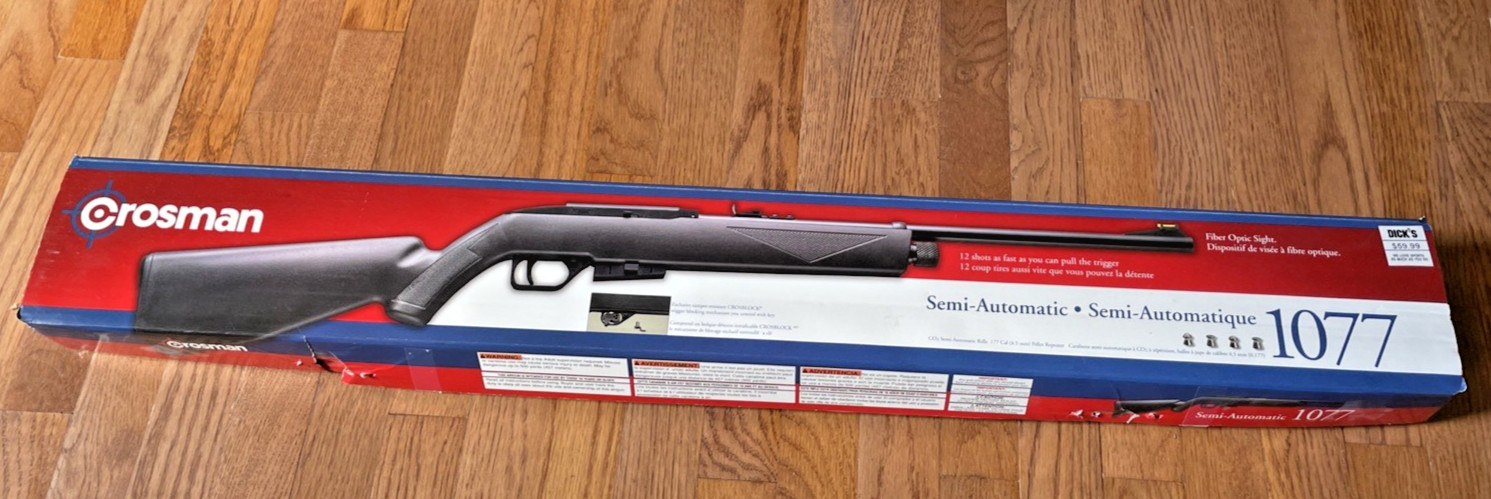 Crosman 1077 Semi-Automat .177 CO2-Powered 12 shot repeater Rifle original Box