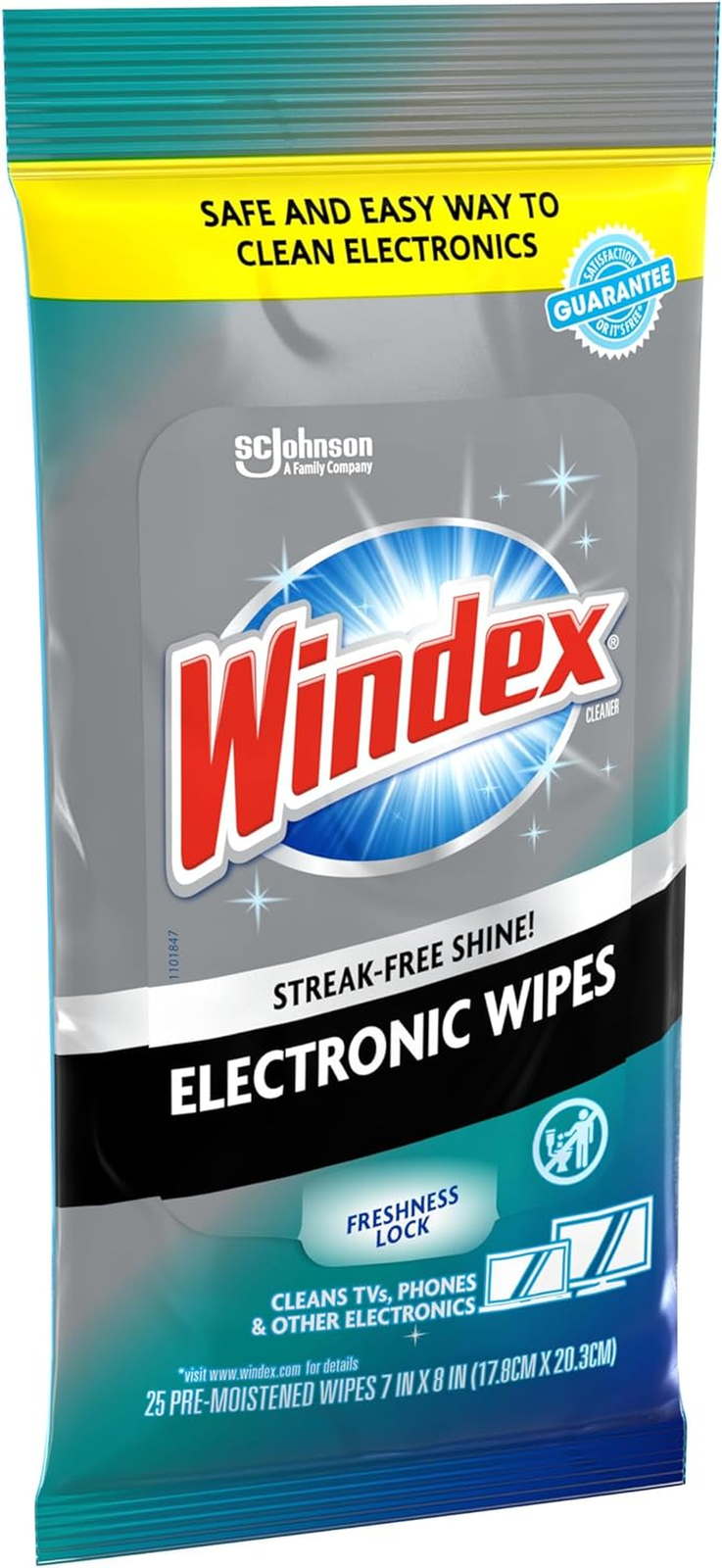 Windex Electronics Wipes - Pre-Moistened - 25 Count