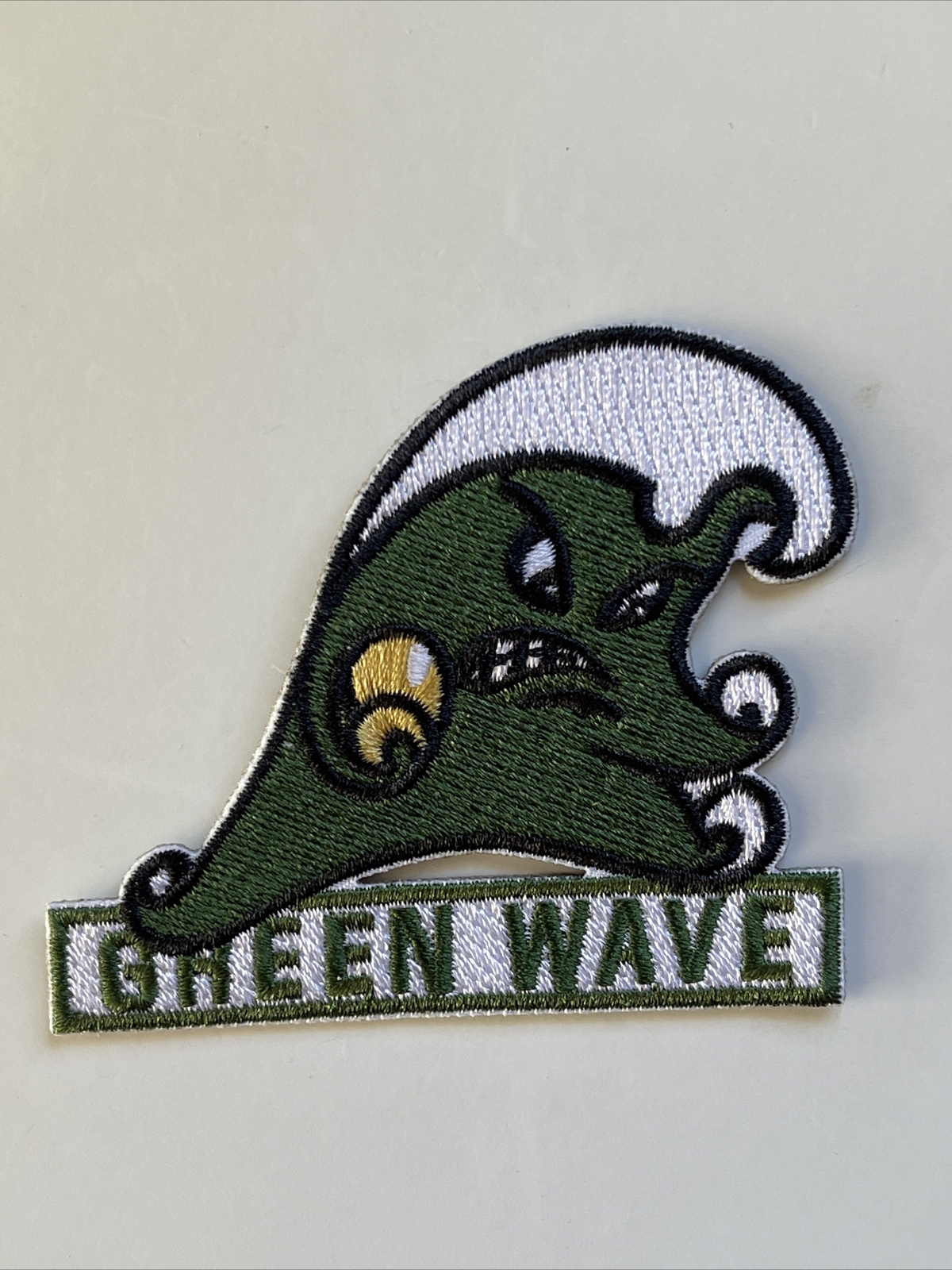 Tulane Green Wave Vintage Embroidered Iron On Patch Old Stock 3” X 2.5