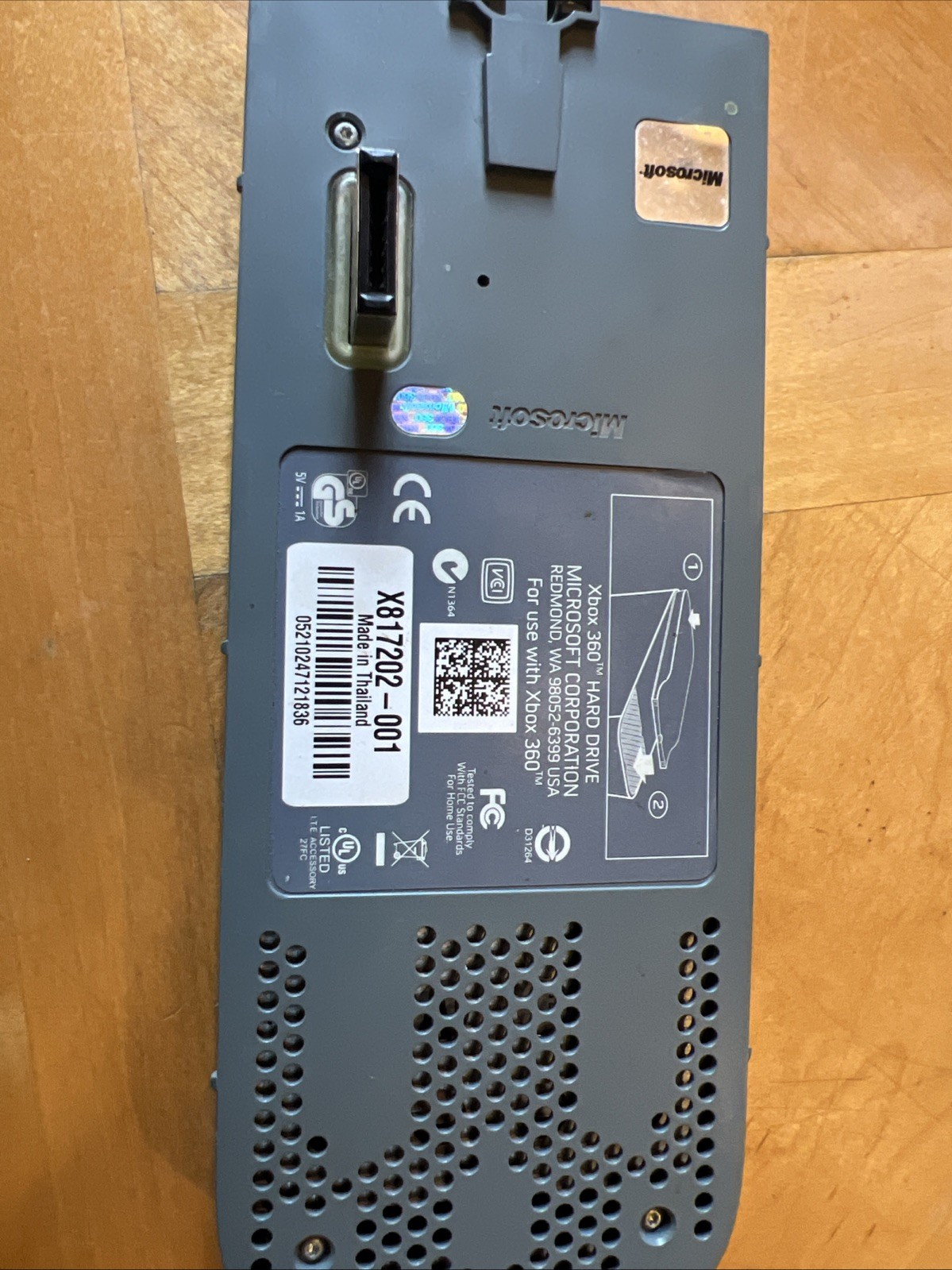 GENUINE OEM ORIGINAL MICROSOFT X817202-001 XBOX 360 20GB HARD DRIVE (GRAY HDD)