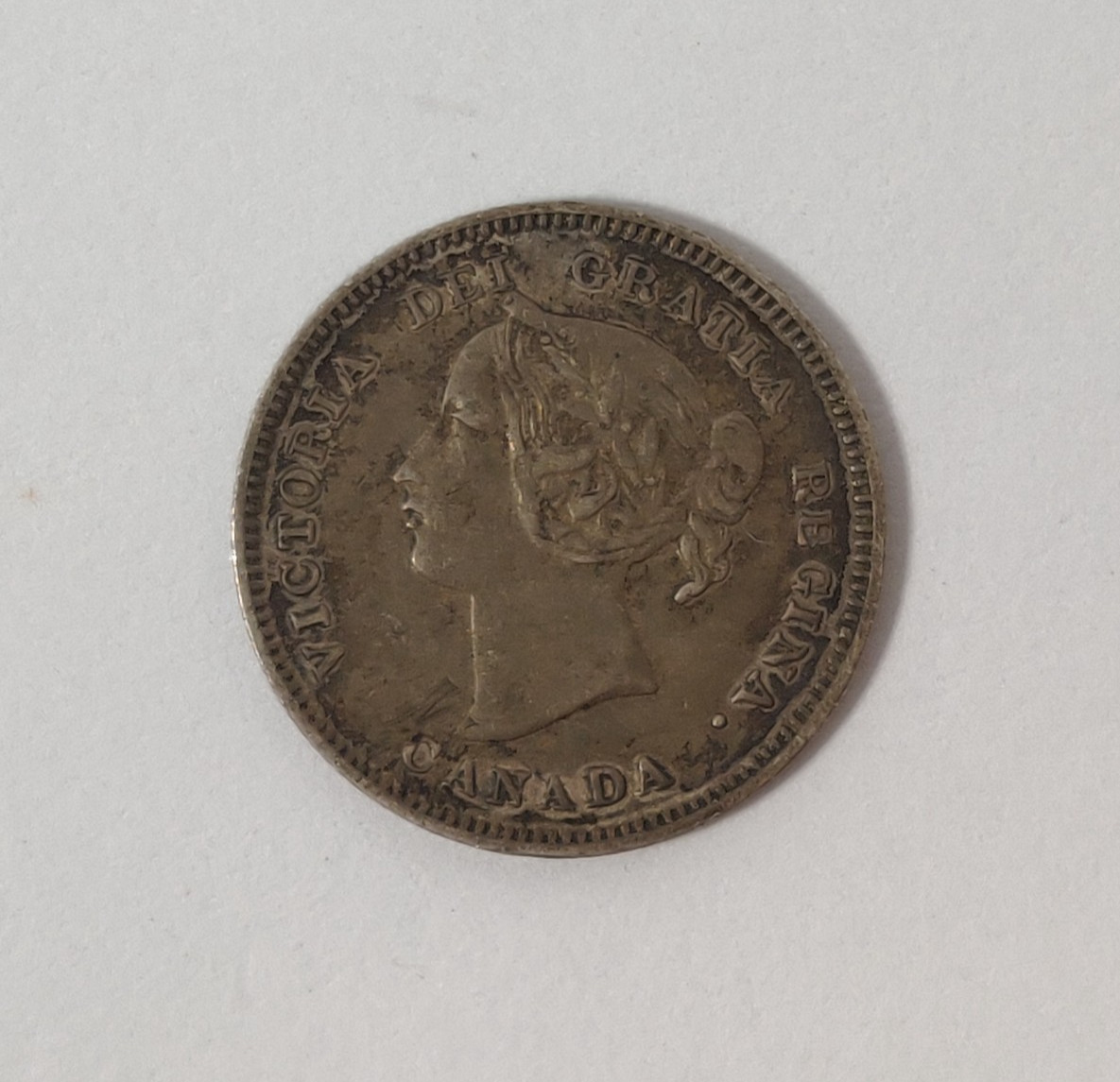 1900 CANADA STERLING SILVER 5 CENT SILVER COIN