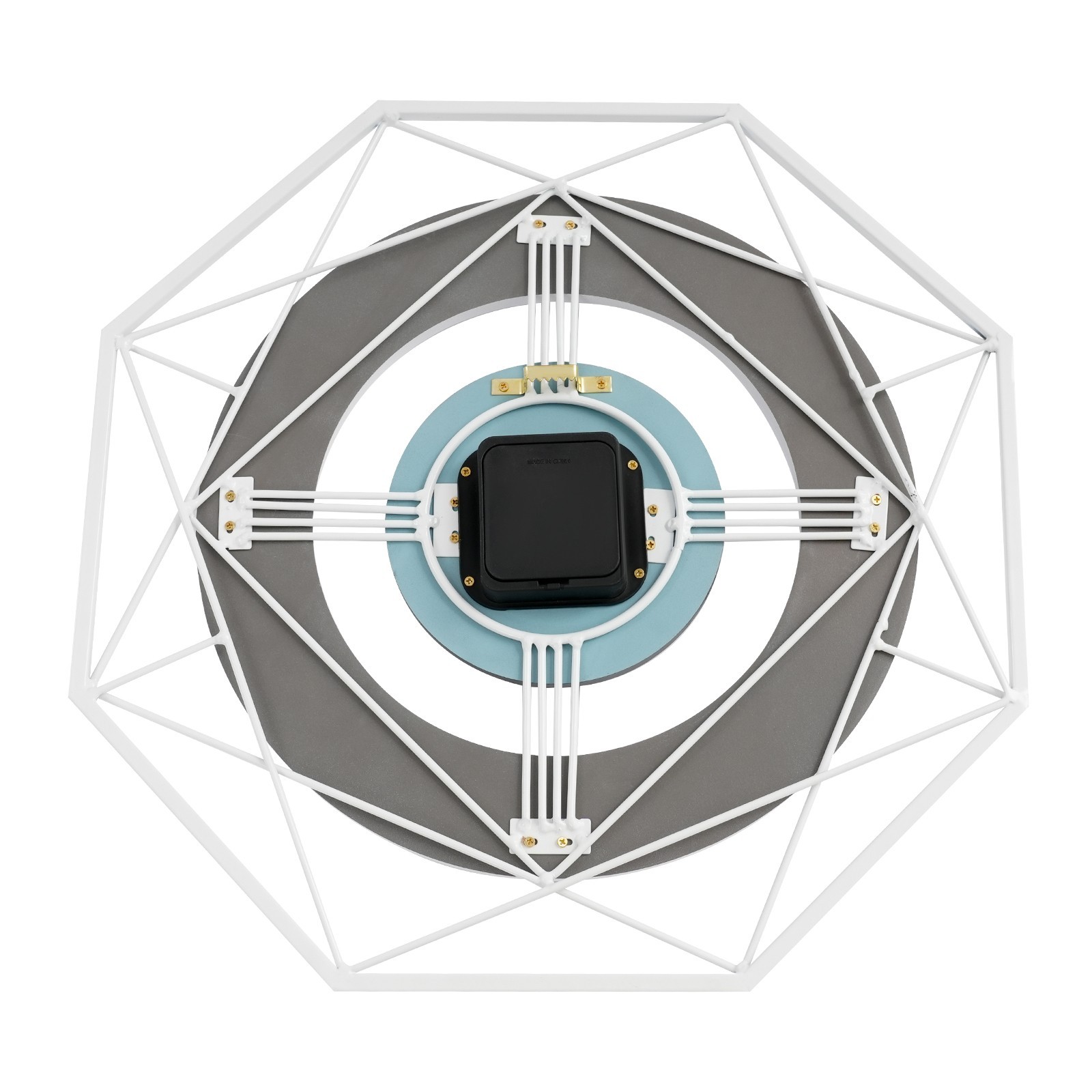 Modern Wall Clock - Silent Battery Powered Analog , Easy Mount