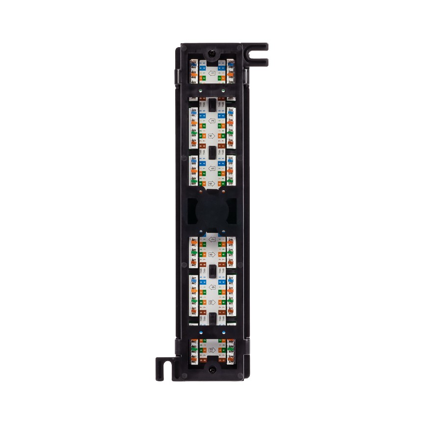 2 X 12-port Cat5e UTP LAN Mini patch panel w/surface wall mount bracket