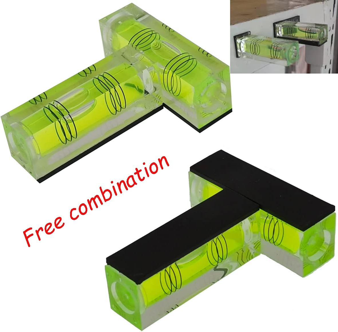Small Bubble Level Tool Mini Rectangle Three Line Horizontal Pearl 522015 |