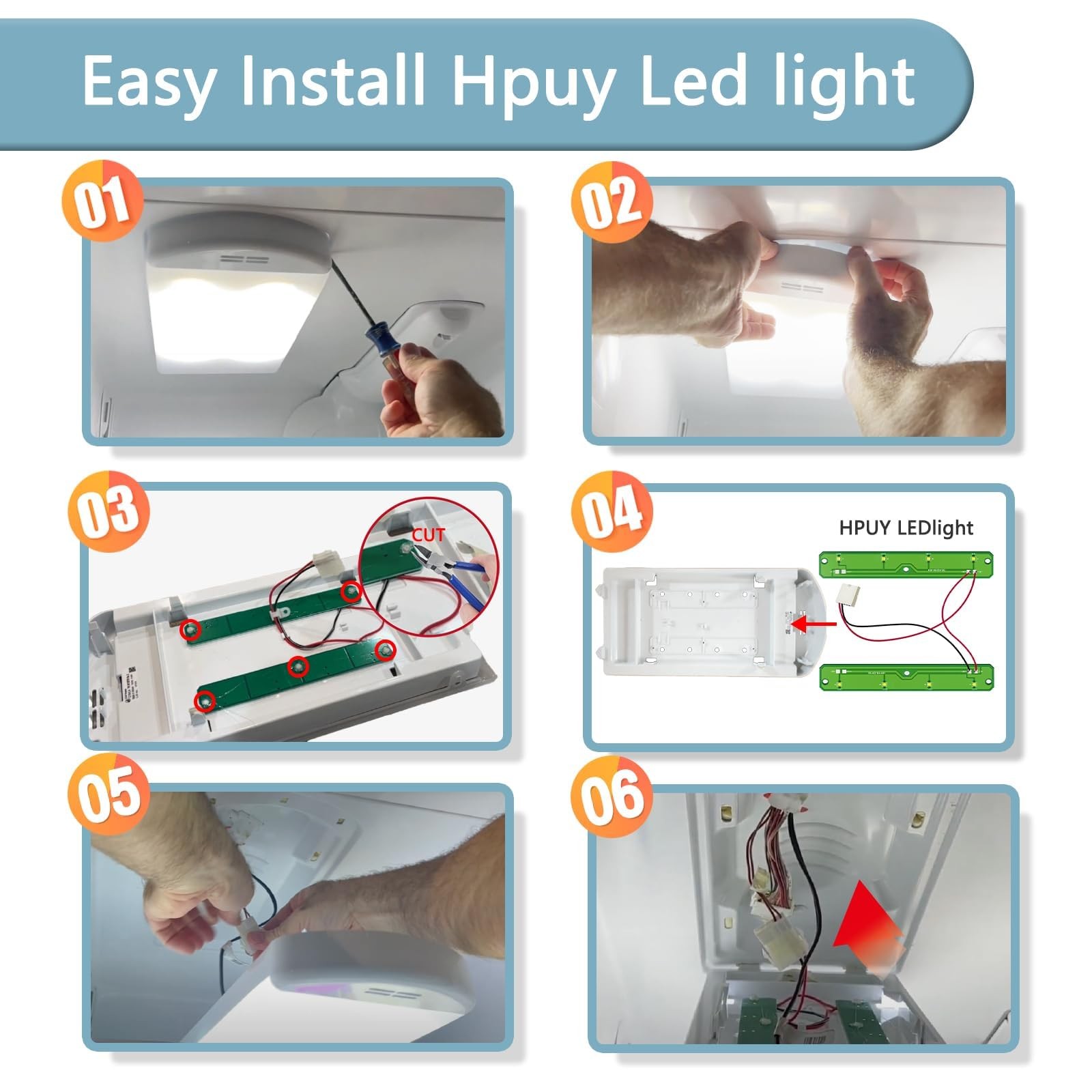 Whirlpool Refrigerator LED Light Replacement Compatible with WRX735SDHZ
